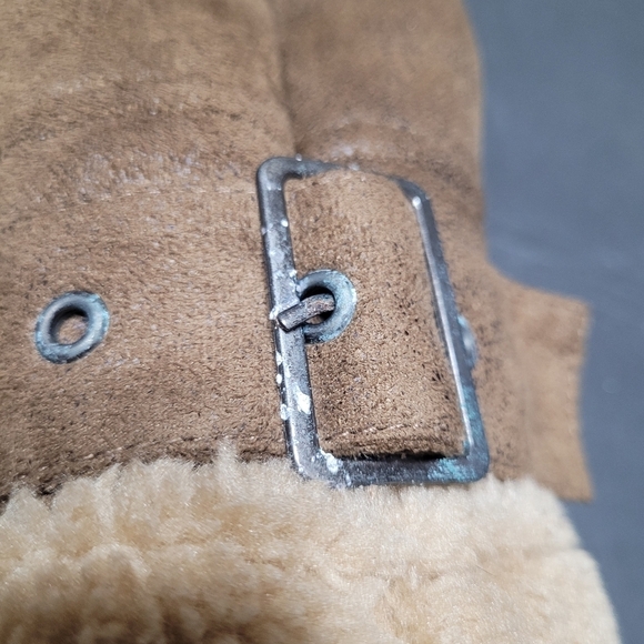 Rainforest Brown Sherpa Lined Full Zip Rain Resistant Bomber Jacket Size Small - Picture 9 of 11